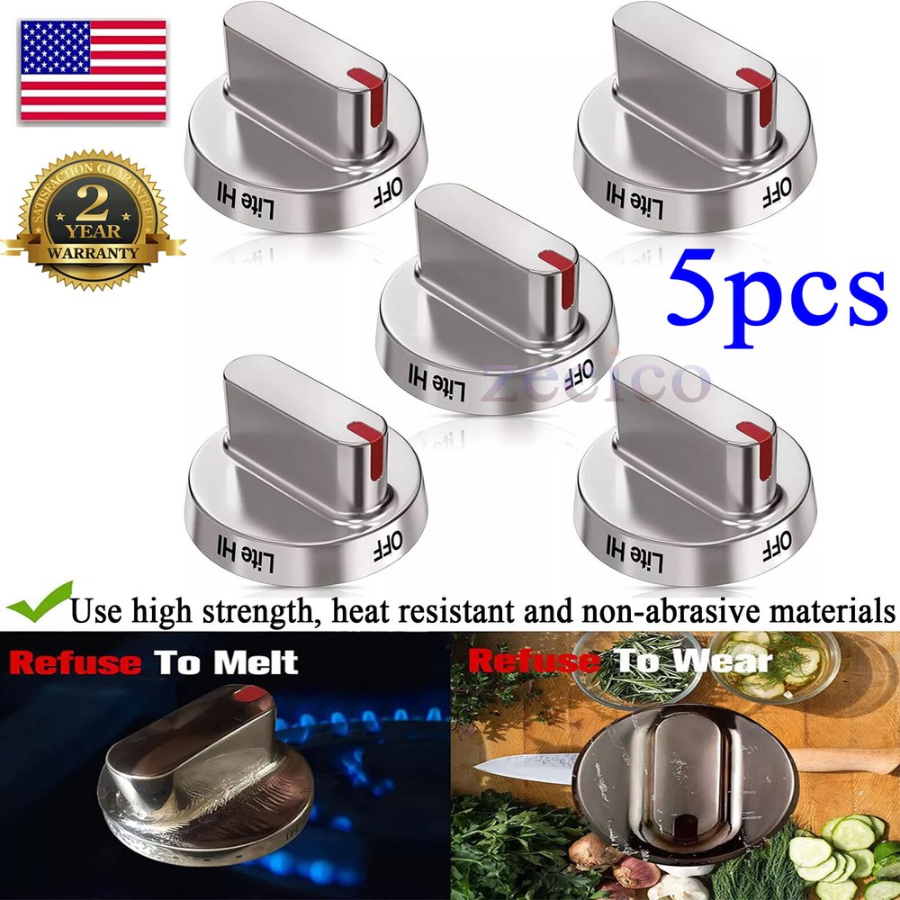 5Pcs Samsung Range Oven Gas Stove Knob Replacement DG64-00472A AP5949480