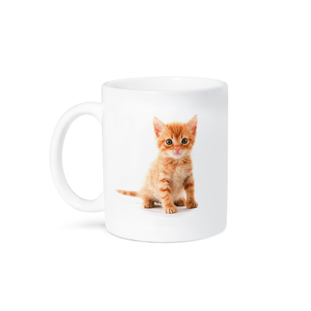 Cute Orange Tabby Kitten Design Ceramic Coffee Mug by 3dRose
