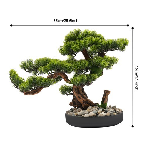 Desktop Artificial Bonsai Tree Artificial Bonsai Pine Tree Realistic Fake Plant