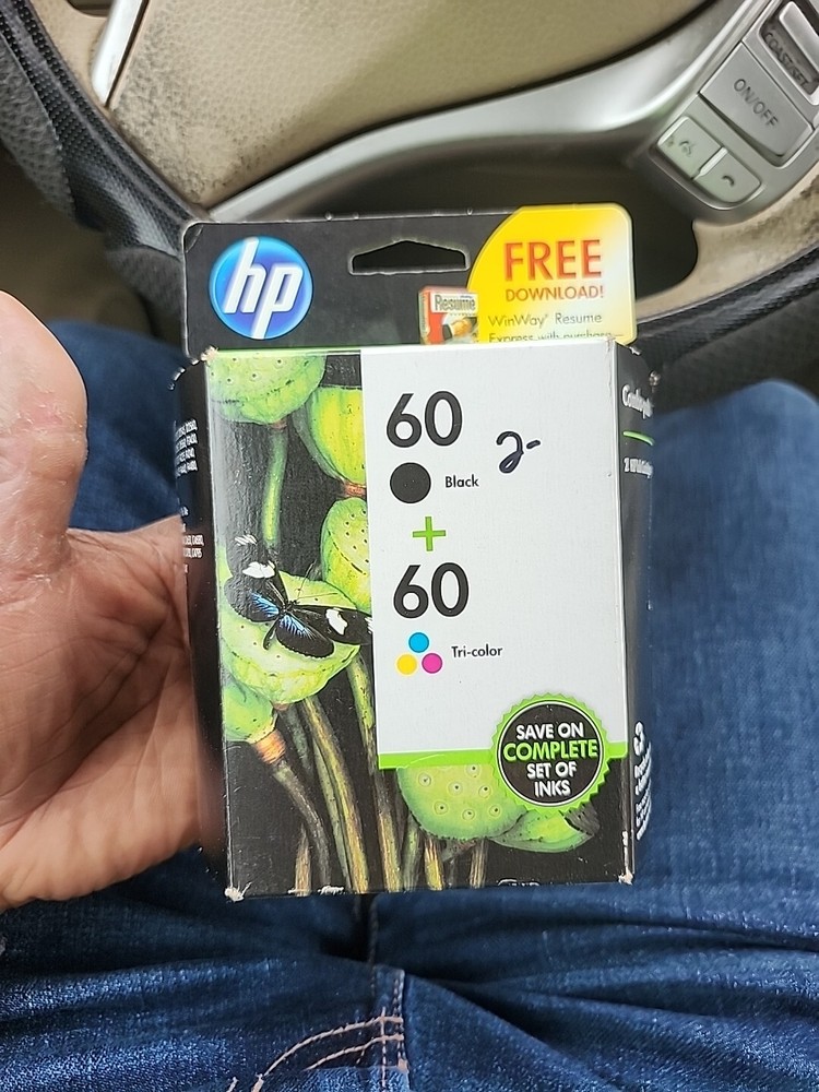 HP 60 N9H63FN#140 Original Ink Cartridge - Black and Tri-Color. Exp Jun 2014