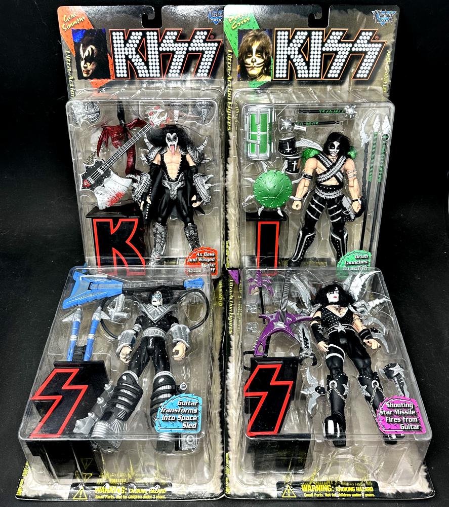 Lot of 4 KISS Ultra-Action 1997 McFarlane Toys Action Figures - New - Sealed