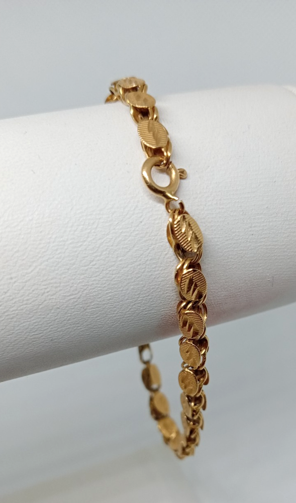 21K YELLOW GOLD BRACELET 7.3 GRAMS/SIZE 7.25