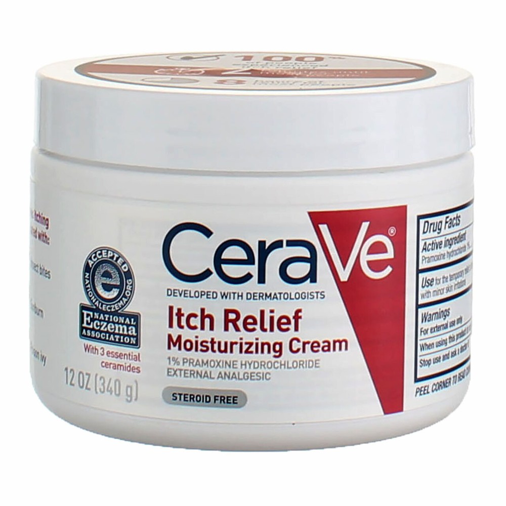 4 Pack CeraVe Itch Relief Moisturizing Cream 12 oz Hydrating Care