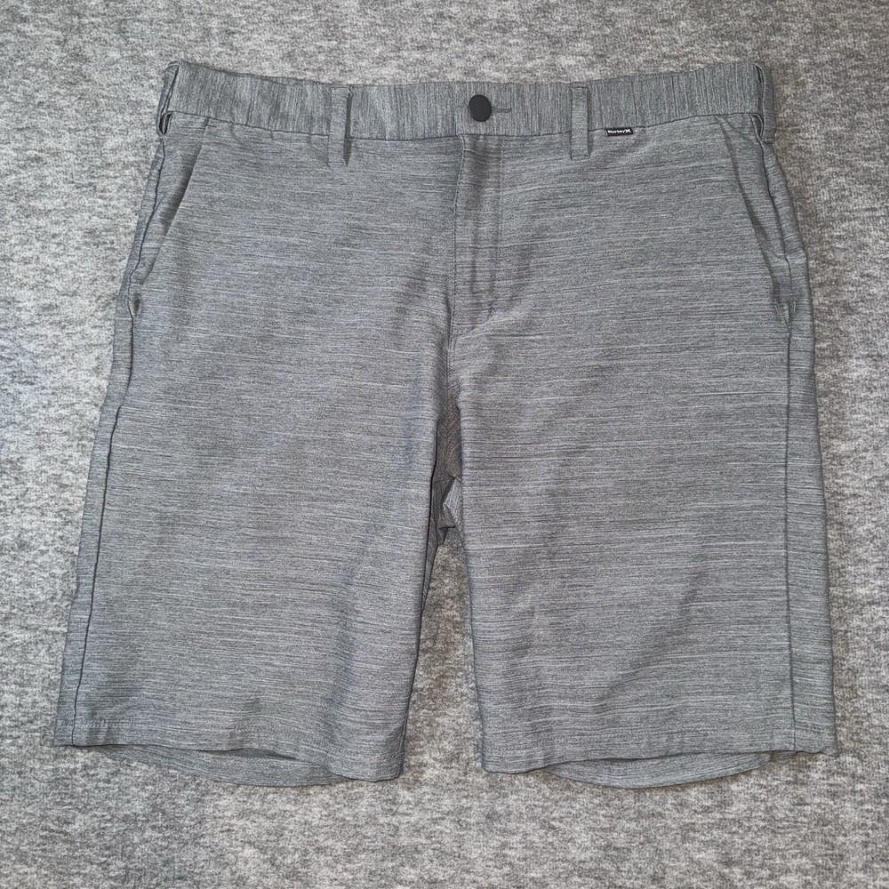 Hurley Nike DRI-FIT Technology Mens Performance Shorts Gray Stretch Size 34