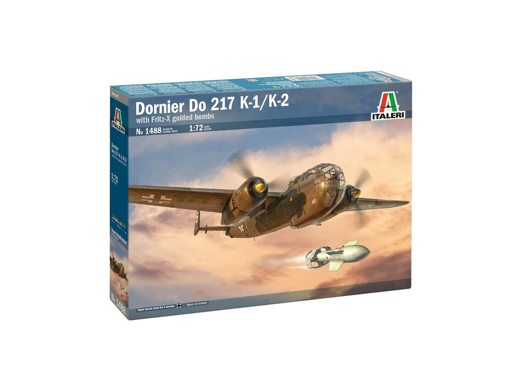 ITALELI IT1/72 WW2 Germany Dornier Do217 K2 Guide Bomb Fritz X Included Plastic