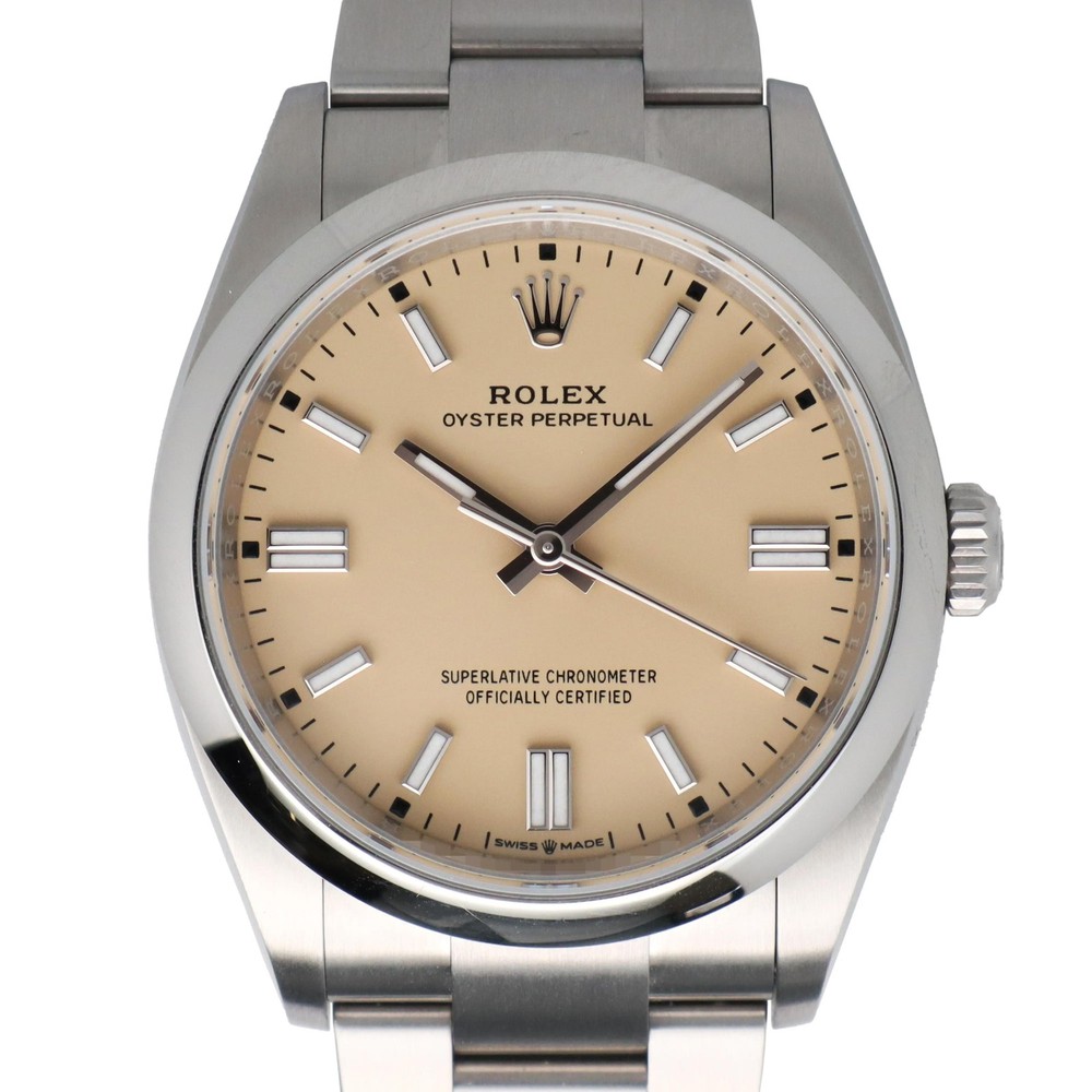 2025 New Rolex 126000 Oyster Perpetual 36 Steel Beige Sticks Dial Watch