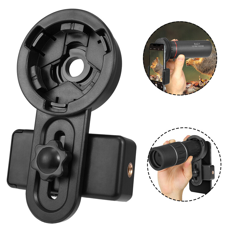 For iPhone Samsung HTC Telescope Mount Adapter Binoculars Spotting Scope Holder