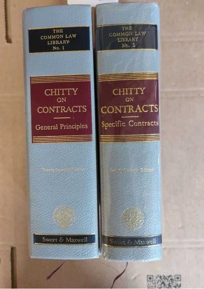 Chitty On Contracts General Principles 27th Ed 2 Volumes Sweet And Maxwell