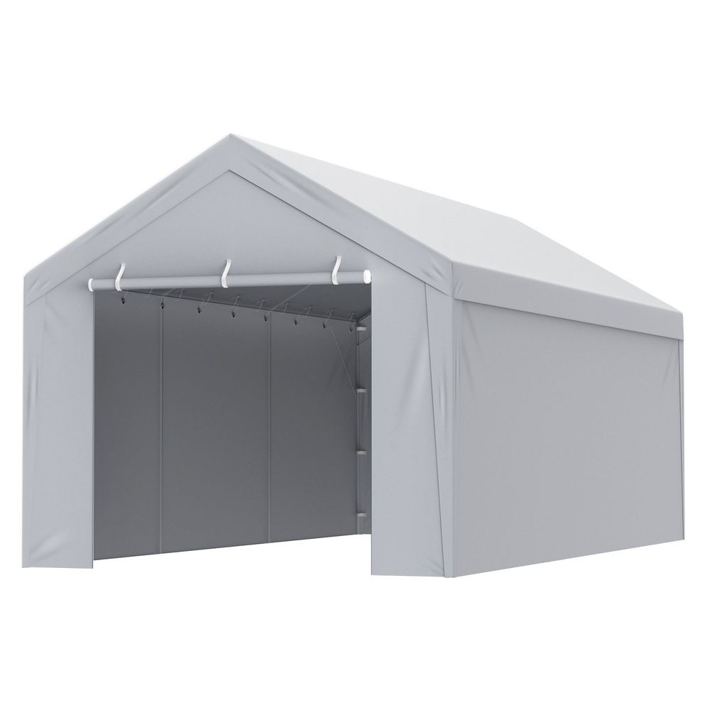 10x20 FT Carport Canopy Cover with Side Walls Waterproof UV Protection Bungees