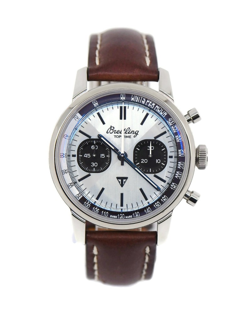 Breitling Top Time Triumph Chronograph Mens Stainless Steel Watch AB0176