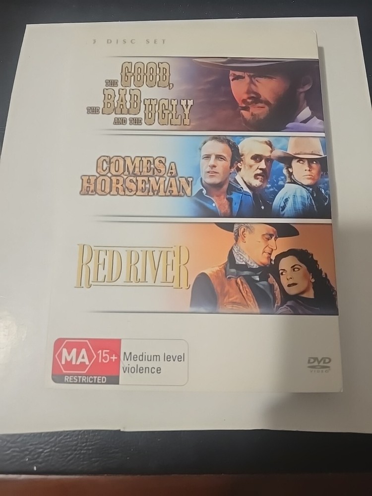 The Good, Bad And Ugly / Comes A Horseman / Red River Western Triple Pack DVD R4