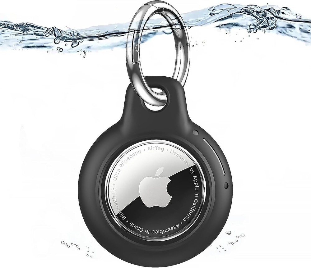 Upgrade to Waterproof Airtag Holder with Hard PC Keychain Case