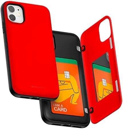 iPhone 11 Wallet Case with Card Holder and Protective Dual Layer Bumper