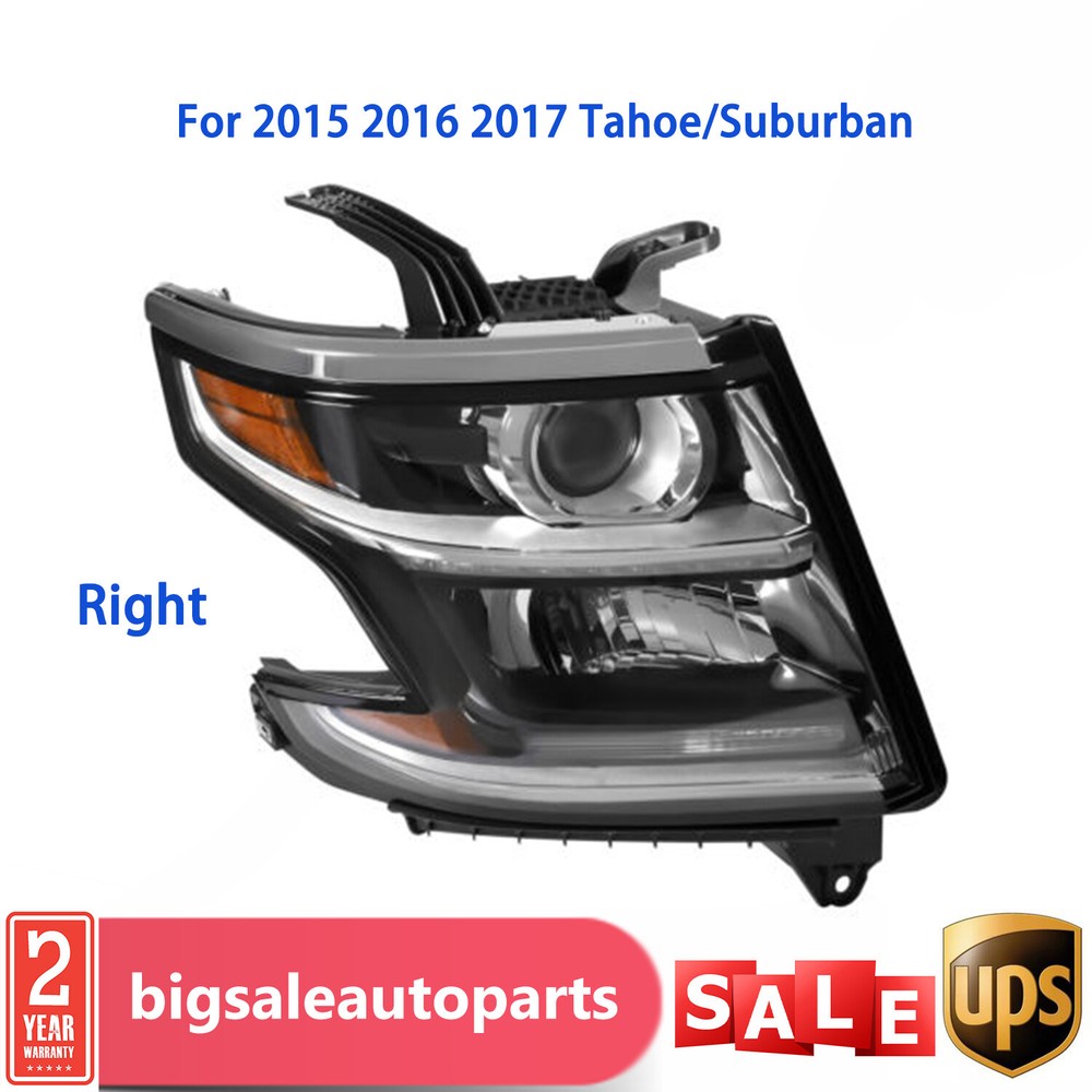 For 2015-2017 Tahoe/ Suburban LED DRL Right Passenger Side Halogen Headlight