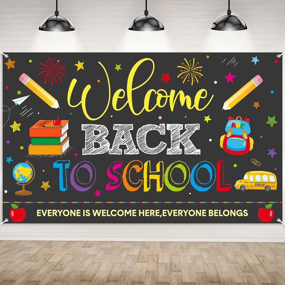 Back to School Welcome Backdrop and Bulletin Board Decor for Classroom-image