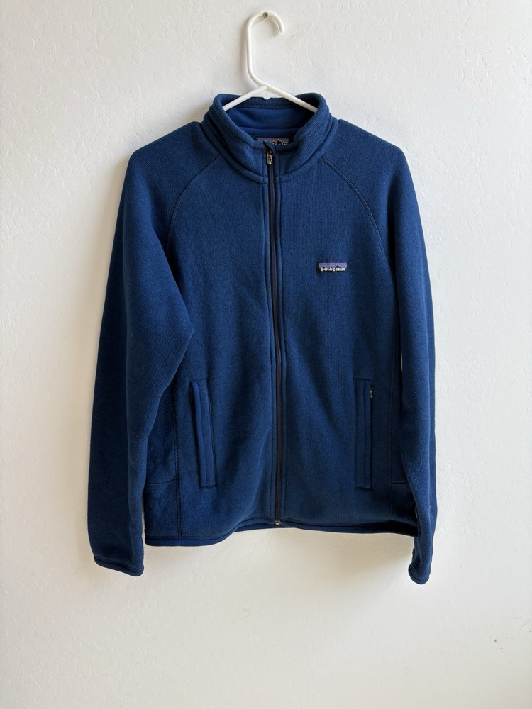 Patagonia Men's Navy Blue Better Sweater Full Zip Fleece Jacket Size Small for Hiking & Outdoor Adventures