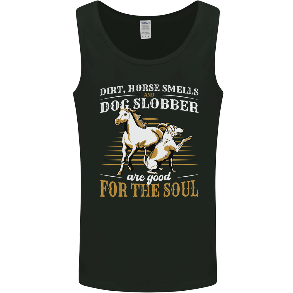 Dog & Horse Funny Quote Mens Vest Tank Top
