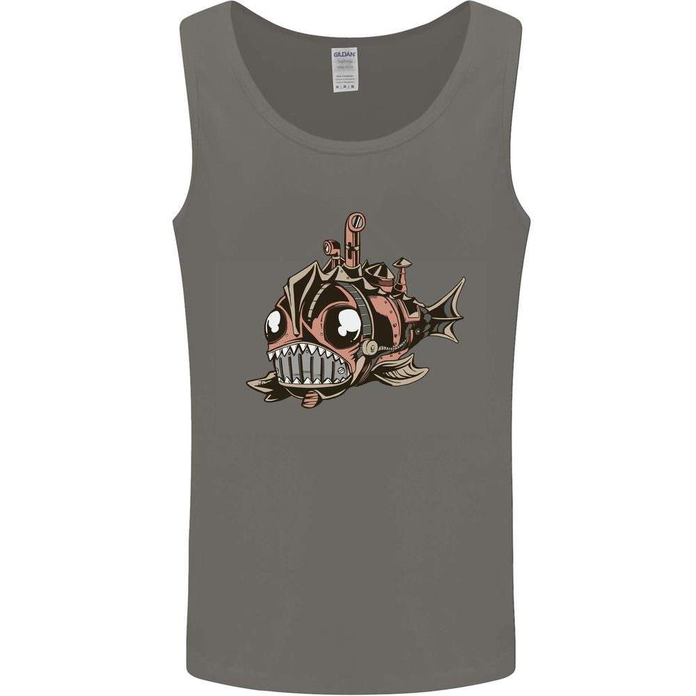 A Steampunk Fish Mens Vest Tank Top