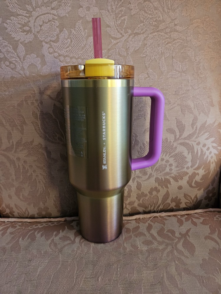 Starbucks x Stanley Summer 2024 Collab 40 oz Tumbler NEW Purple Gold SHIPS NOW