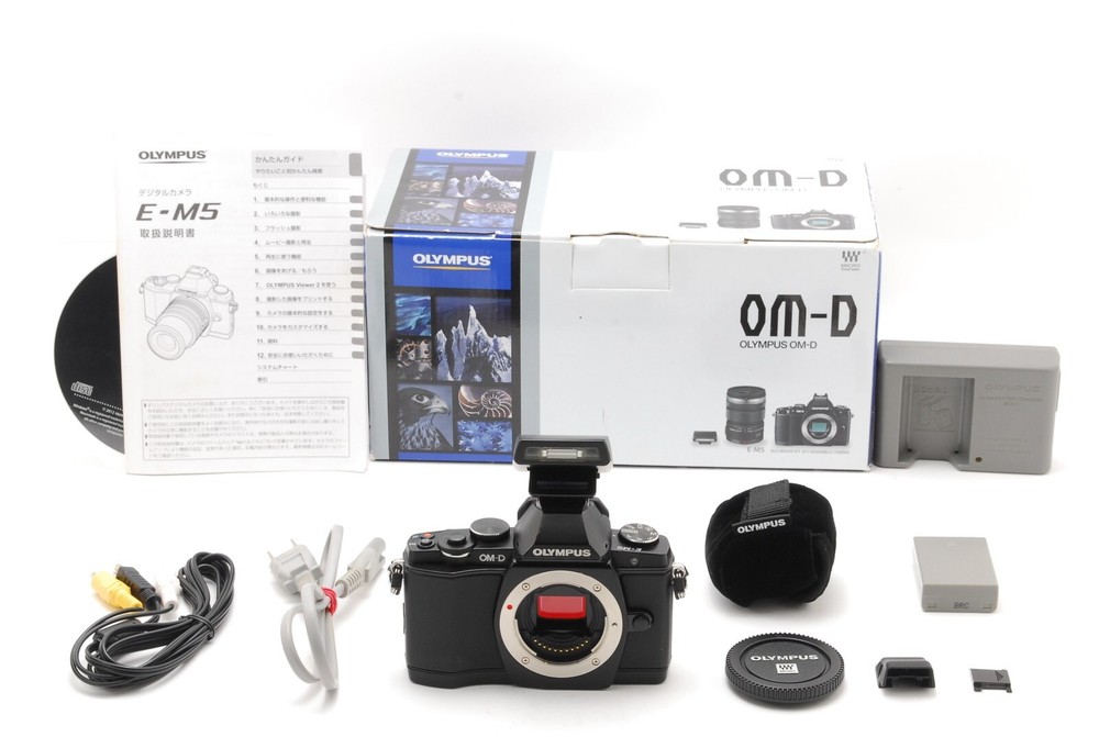 5467shots【NEAR MINT in Box】 Olympus OM-D E-M5 Digital Camera Black Body Japan