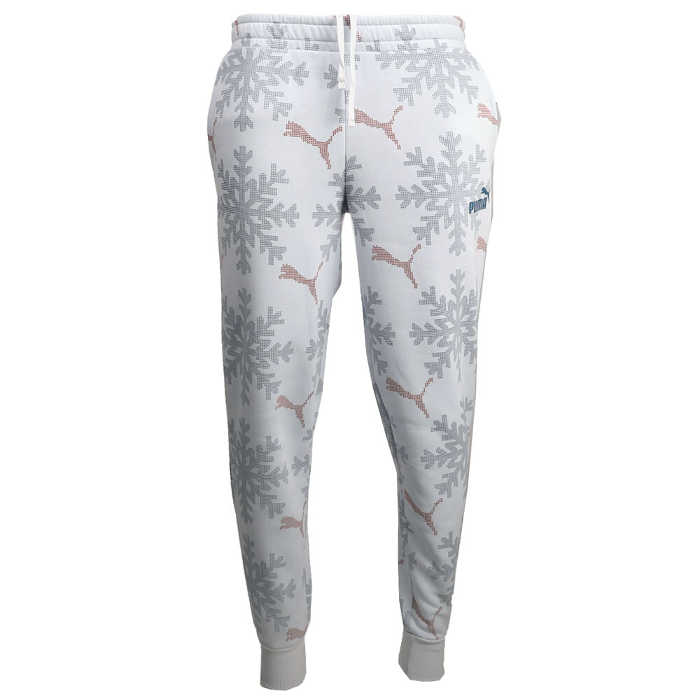 Puma Essentials Logo Graphic Sweatpants for Men Grey Casual Athletic Comfort