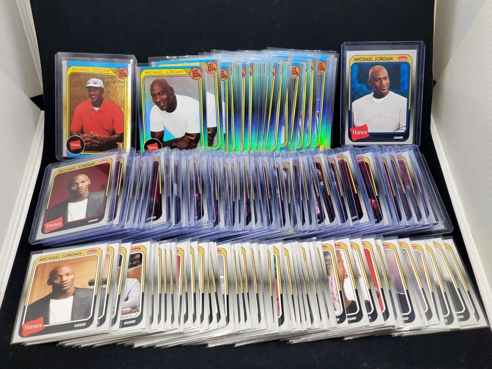 2019 FLEER HANES MICHAEL JORDAN LOT - 142 TOTAL CARDS! Read Description For List