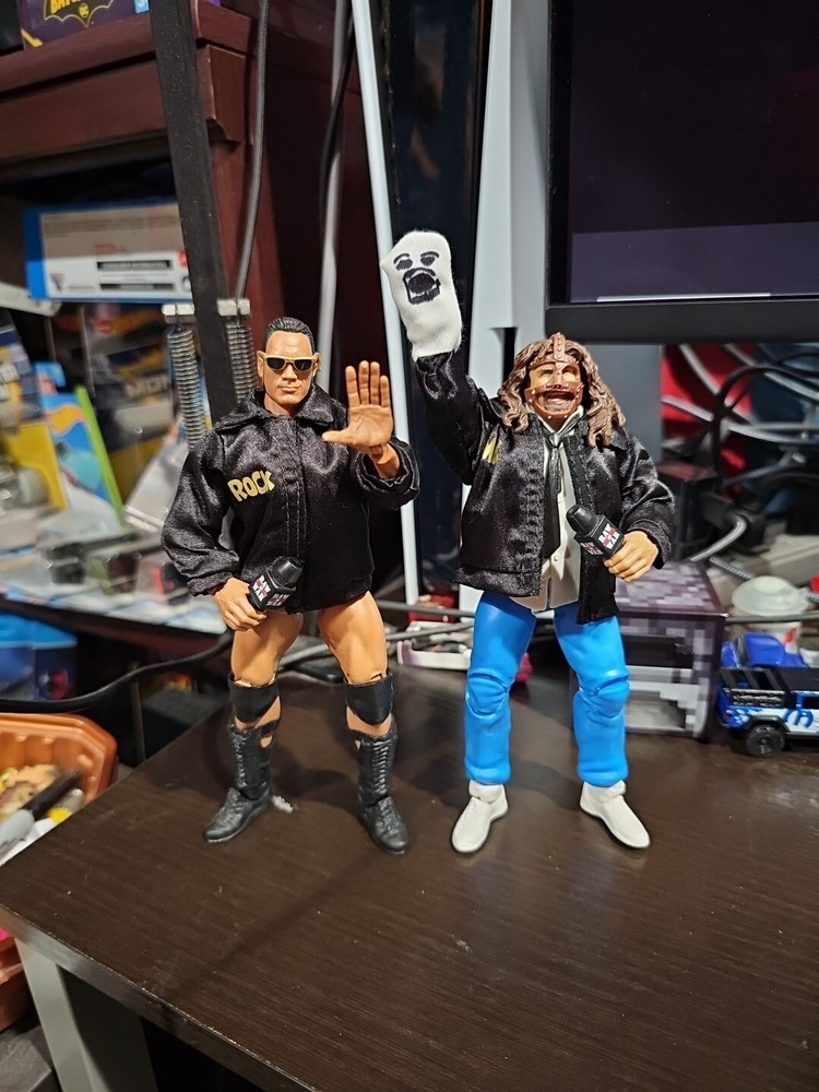 The ROCK and MANKIND WWE Mattel Elite Collection Set Rock 'n' Sock Connection