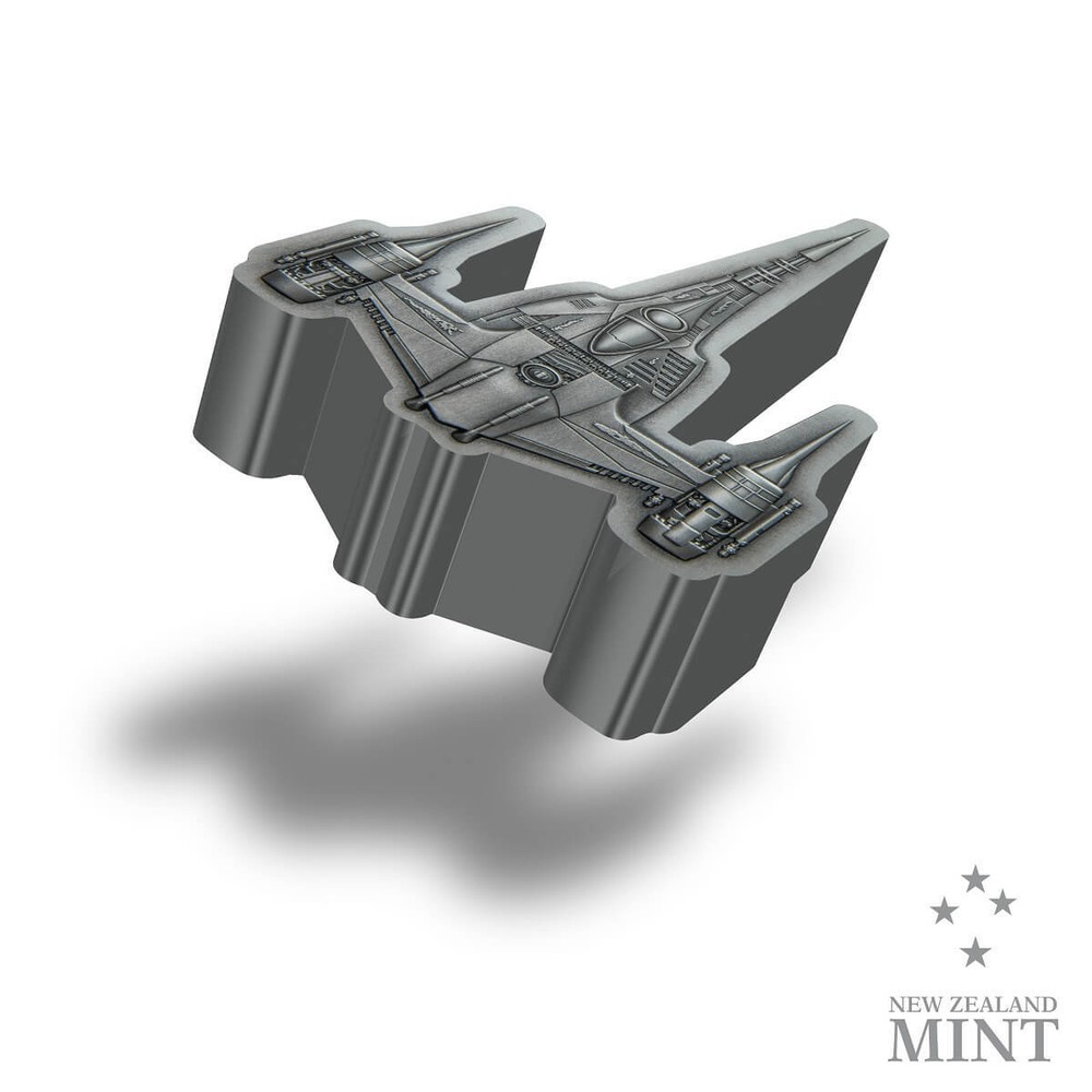 2023 Niue Star Wars Mandalorian N-1 Starfighter 1 oz Silver Antiqued Coin
