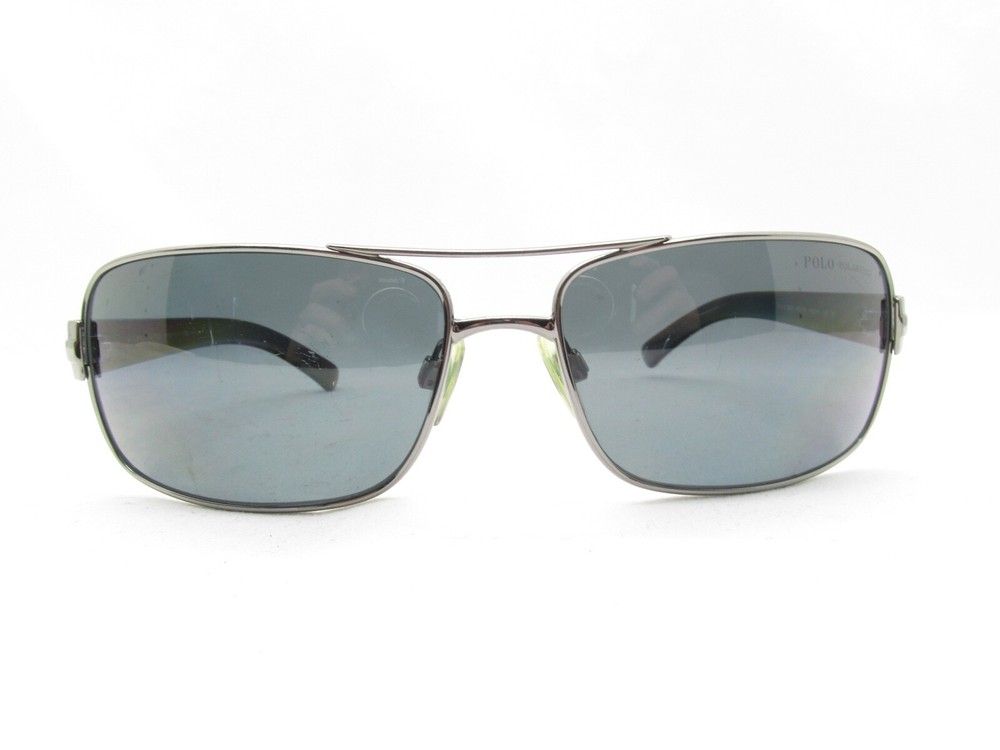 RALPH LAUREN POLO 3033 SILVER SPORTS WRAP EYEGLASSES FRAMES 64-16-125 117865