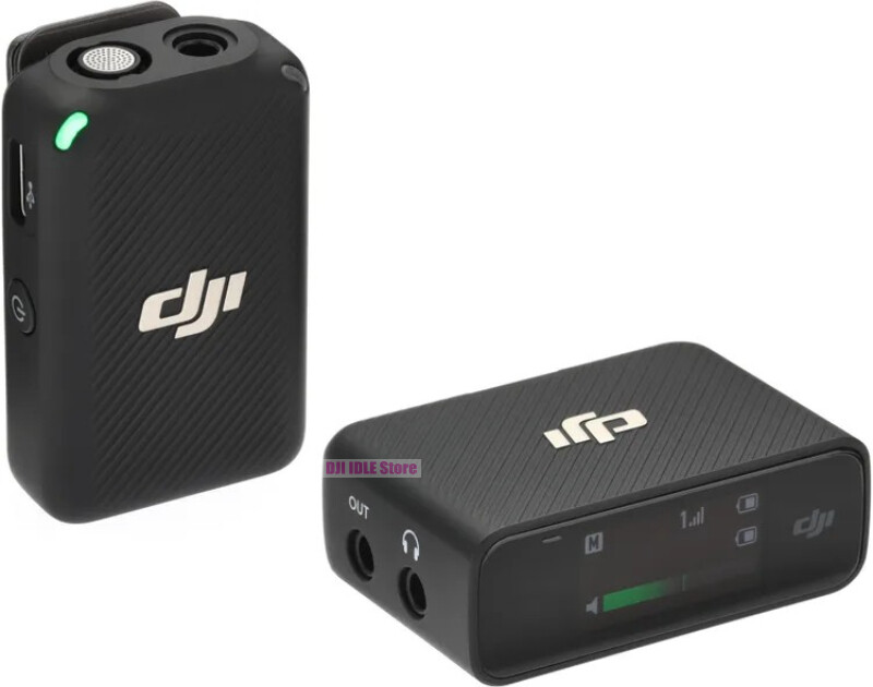 DJI Mic Wireless Lavalier System 1TX 1RX 250m Range 14H Battery Recording