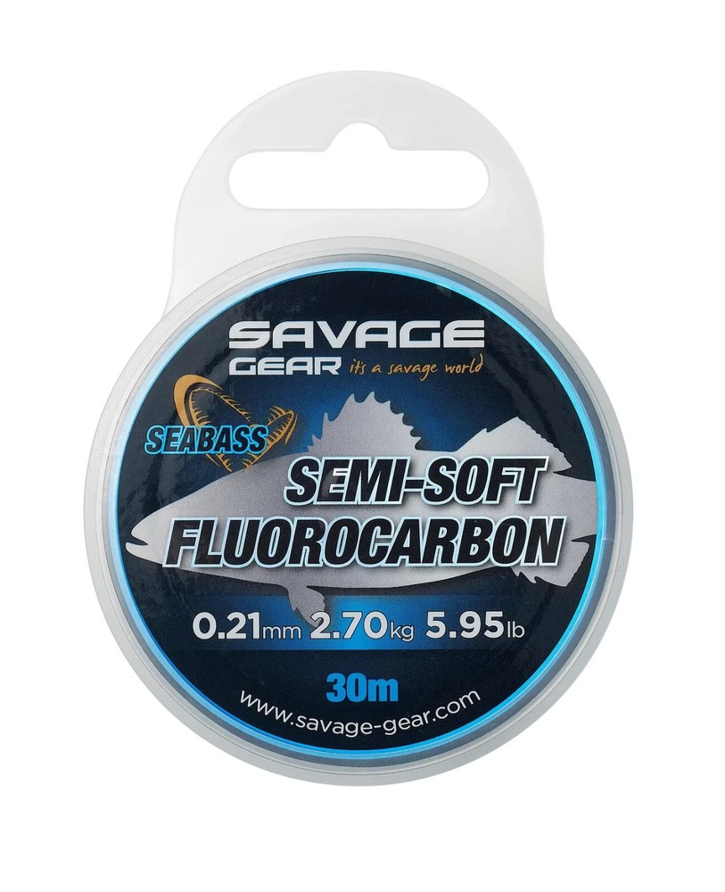 Savage Gear Semi Soft Seabass Fluorocarbon 30m ALL VARIETIES Fishing tackle