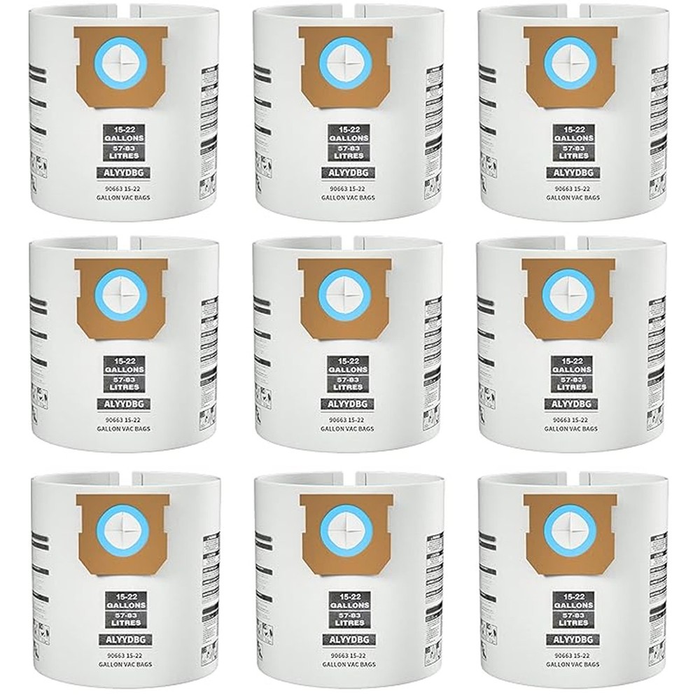 For Shop Vac 15-22 Gallon Dry VacuumType Filter Bags J #90673 9067300 and VF2008