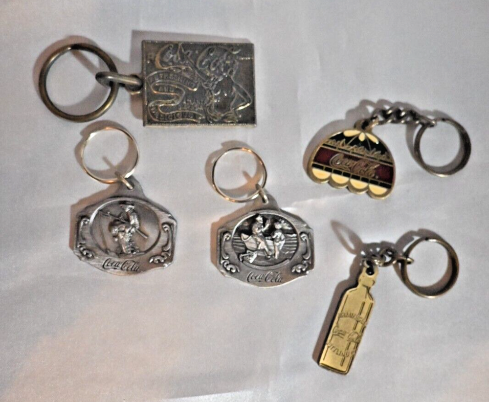 Coca Cola Metal Key Rings Key Chains - Choice of 5