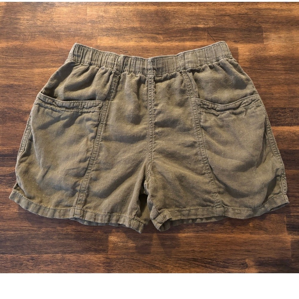 Faherty Women's XS Shorts 100% Linen Pull On Pockets High Rise 3.5