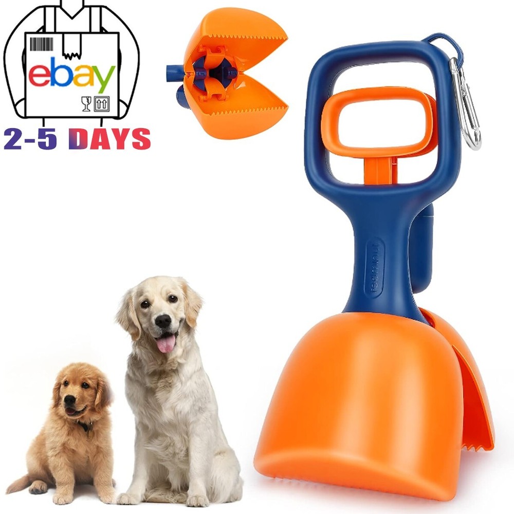 Portable Pet Dog Pooper Scooper with Bag Dispenser 1 Roll Bag Pick-Up Cleaner