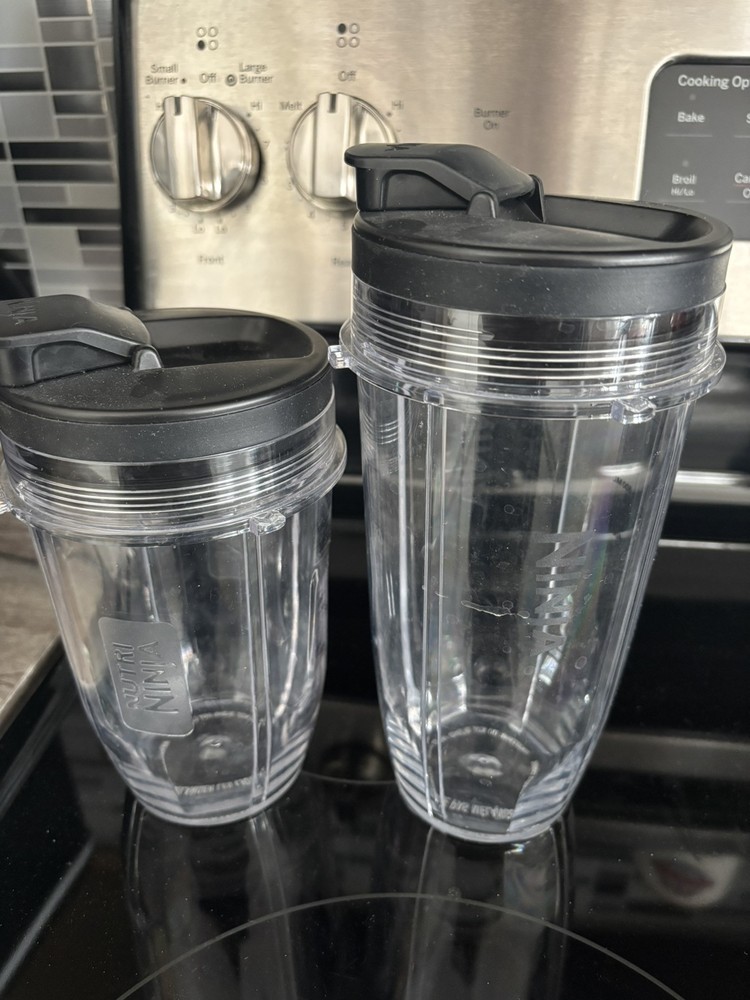 2- Nutri Ninja Tritan 16oz Cup And 12oz Cup