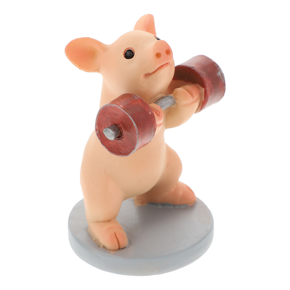 Tabletop Pig Ornament Sculpture for Christmas or Car Decor Lovers