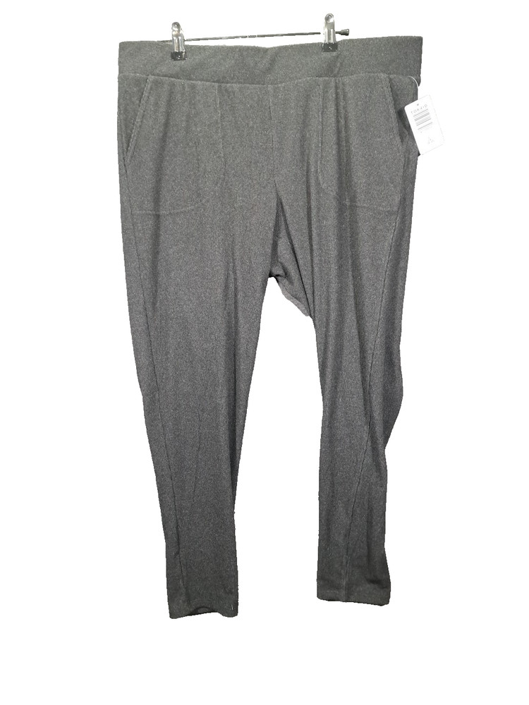 Torrid Charcoal Gray Brushed Rib Pocket Leggings Plus Size 2X 18-20 41170013 NEW