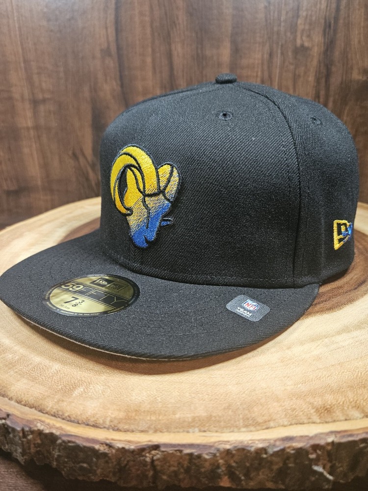 Los Angeles Rams New Era NFL Color Dim 59Fifty Fitted Cap Size 7 3/8
