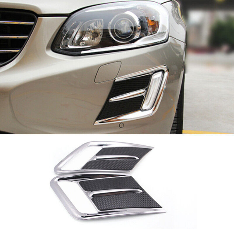 Volvo XC60 2014-2017 Chrome Front Bumper Grille & Fog Light Bezel Cover