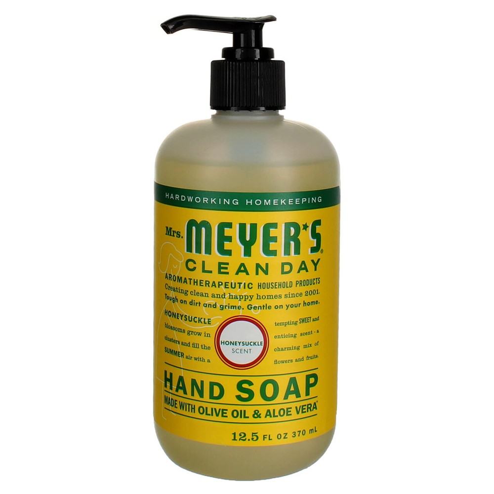 2 Pack Mrs. Meyer's Clean Day Hand Soap Liquid, Honeysuckle, 12.5 fl oz