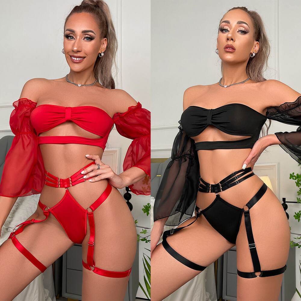 Sexy Lingerie for Women Waist Garter Underwear Babydoll Sheer Sleepwear G-string