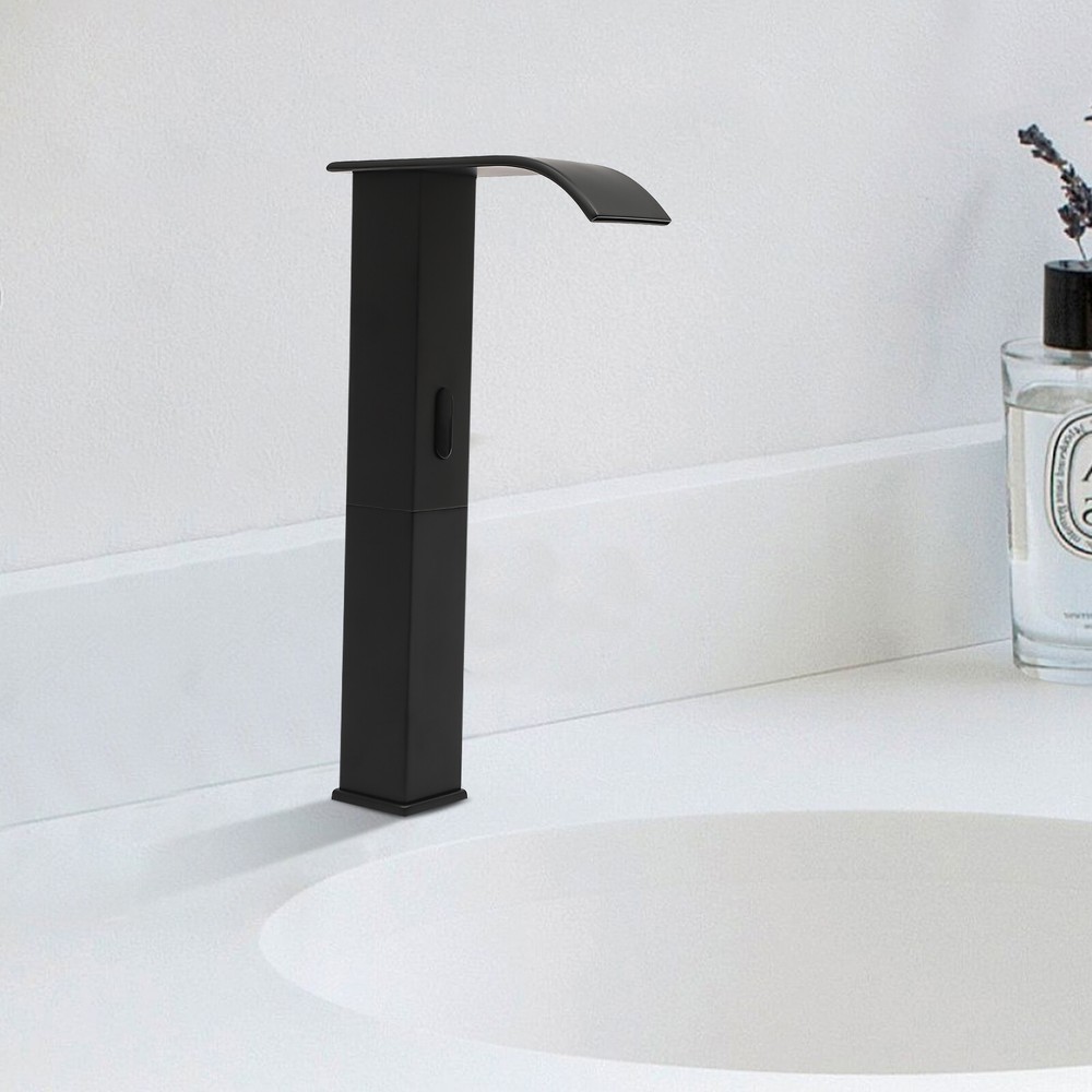 Modern Black Sensor Kitchen Faucet with Temperature Control Valve
