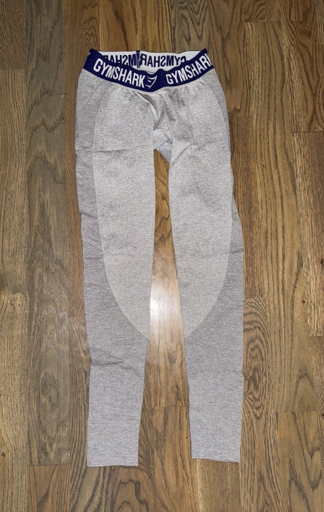 Gymshark Womens S Gray Low-Rise Seamless Purple Athletic Leggings