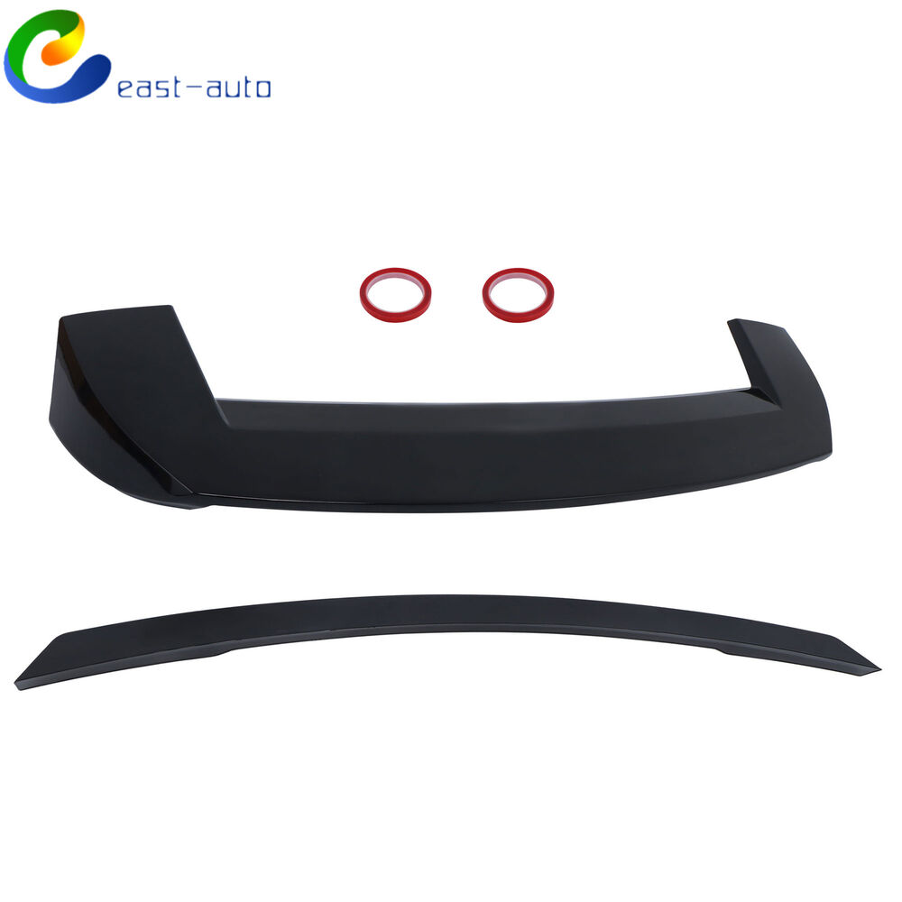 Rear Roof Spoiler+Tail gate Mid Wing For 2013-2021 Jeep Grand Cherokee Black