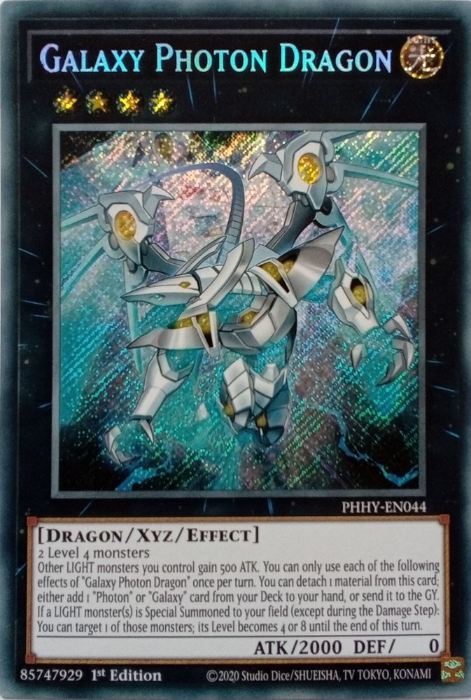 PHHY-EN044 Galaxy Photon Dragon Secret Rare 1st Edition YuGiOh Trading Card