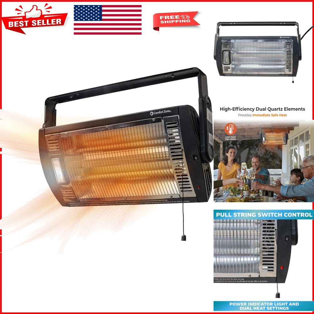 Professional Workshop Ceiling Heater - 90° Adjustable Tilt & Powerful Radiance