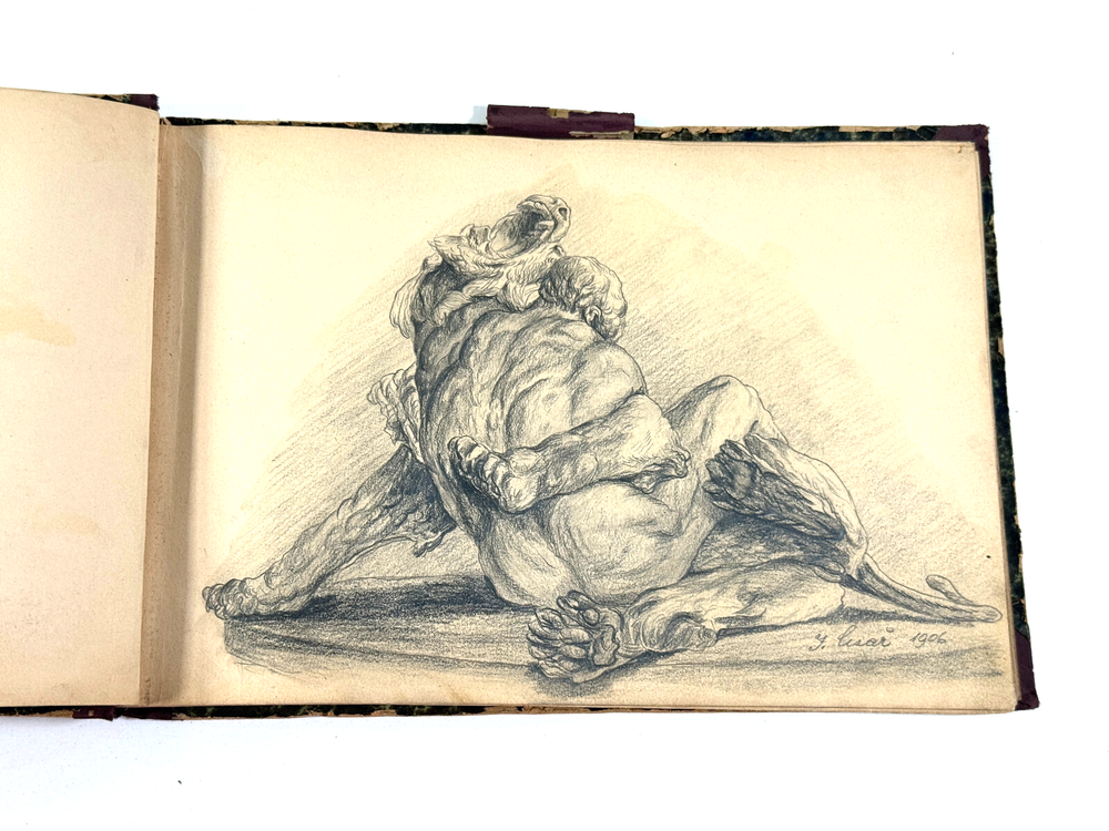 Antique 1906 Giulio Cisari Italian Artist Sketchbook italy drawing art artist