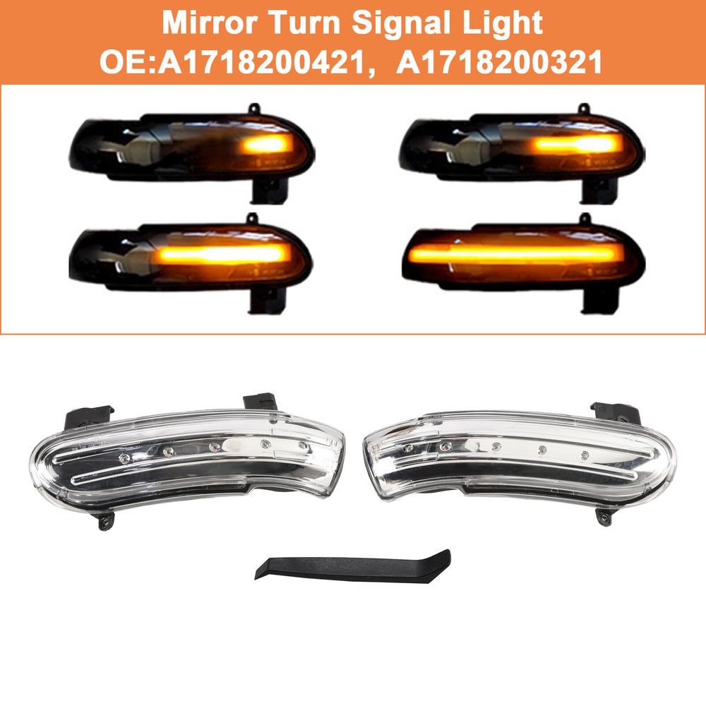 Clear LED Sequential Side Mirror Turn Signal Light for Mercedes-Benz SLK