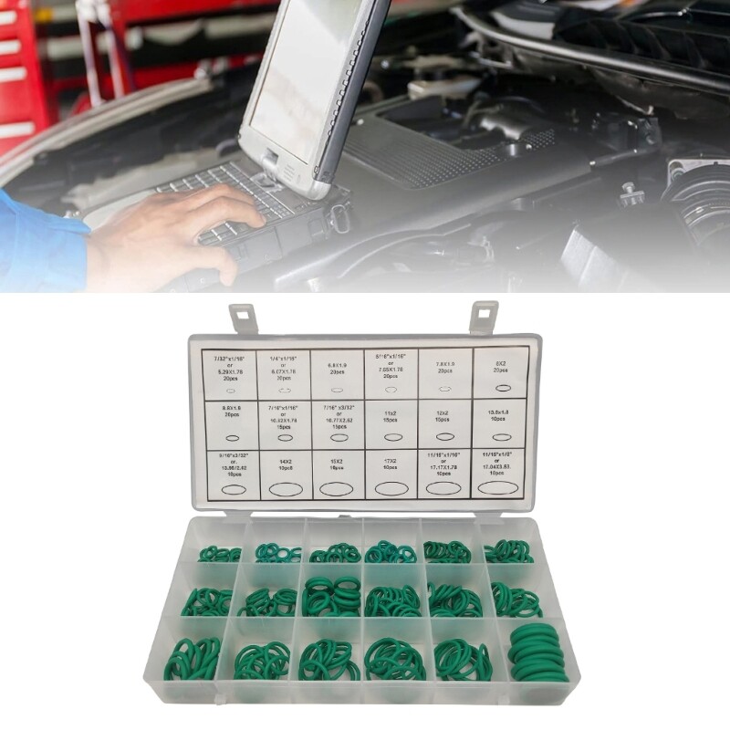 Rubber O Rings Assortment Set for Plumbing Garage Workshop Supplies